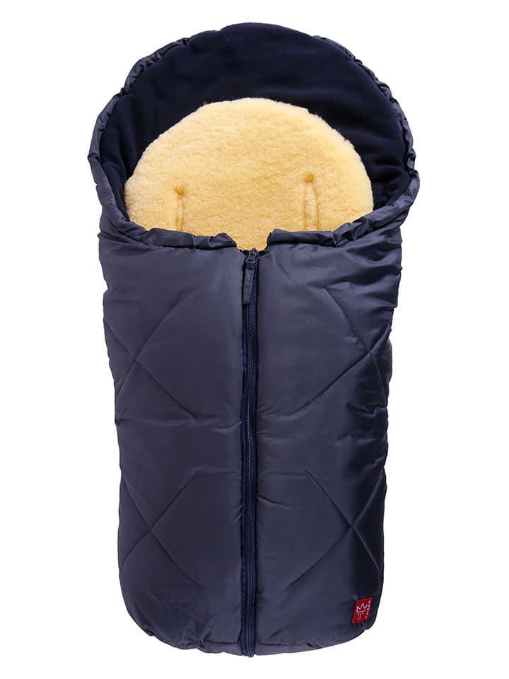 Kaiser Naturfellprodukte Babyschalen-Fußsack "Little Sheepy" in Dunkelblau - (L)80 x (B)40 cm - 24% | Baby-fusssaecke