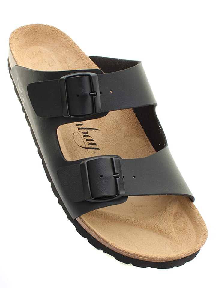 Sunbay Pantoletten "Trefle" in Schwarz - 42% | Größe 43 | Herren-hausschuhe