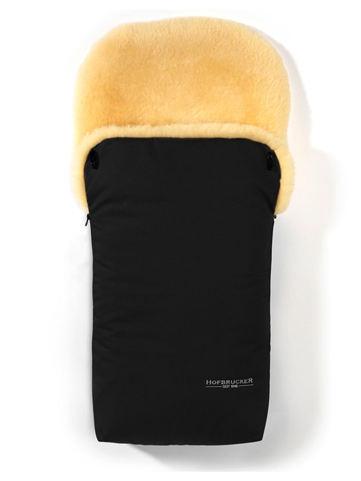 Hofbrucker Lammfell-Fußsack "Putzi" in Schwarz - (L)90 x (B)34 cm - 22% | Baby-fusssaecke