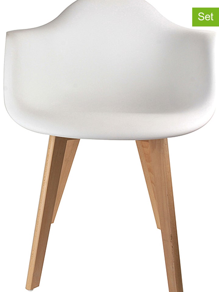 The Home Deco Kids 2er-Set: Kinderstühle in Weiß - (B)43 x (H)58 x (T)41 cm - 53% | Kinderstuele
