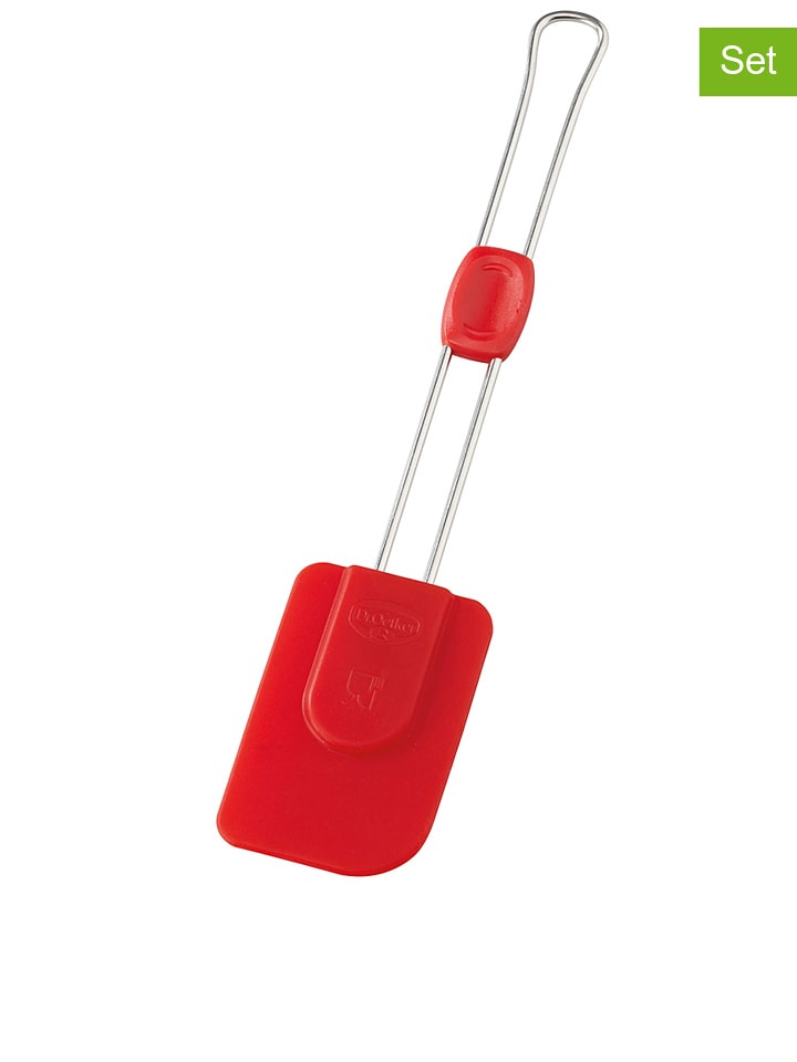 Dr. Oetker 2er-Set: Silikon-Teigschaber "Flexxibel" in Rot - (L)26,5 cm - 12% | Kuechenhelfer
