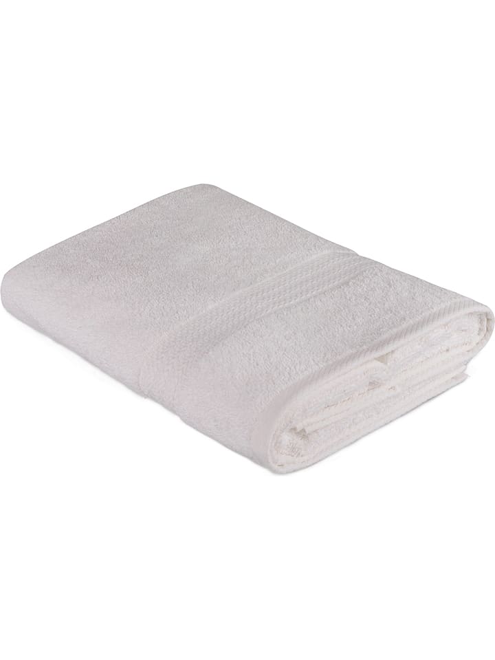 Colorful Cotton Gästehandtuch "Rainbow" in Weiß - 46% | Größe 70x140 cm | Badtextilien