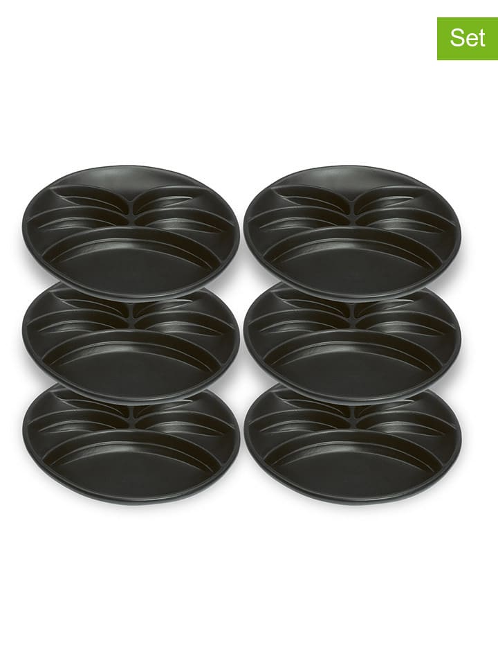Stöckli 6er-Set: Fondueteller in Schwarz - Ø 26 cm - 17% | Gedeckter-tisch