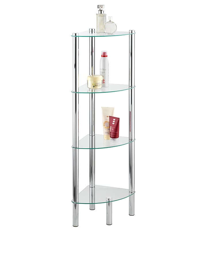 Wenko Eckregal "Yago" in Silber - (B)30 x (H)104 x (T)30 cm - 31% | Regale
