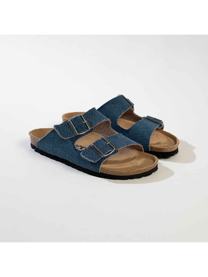 BACKSUN Pantoletten "Bali" in Dunkelblau - 55% | Größe 39 | Damen-pantoletten