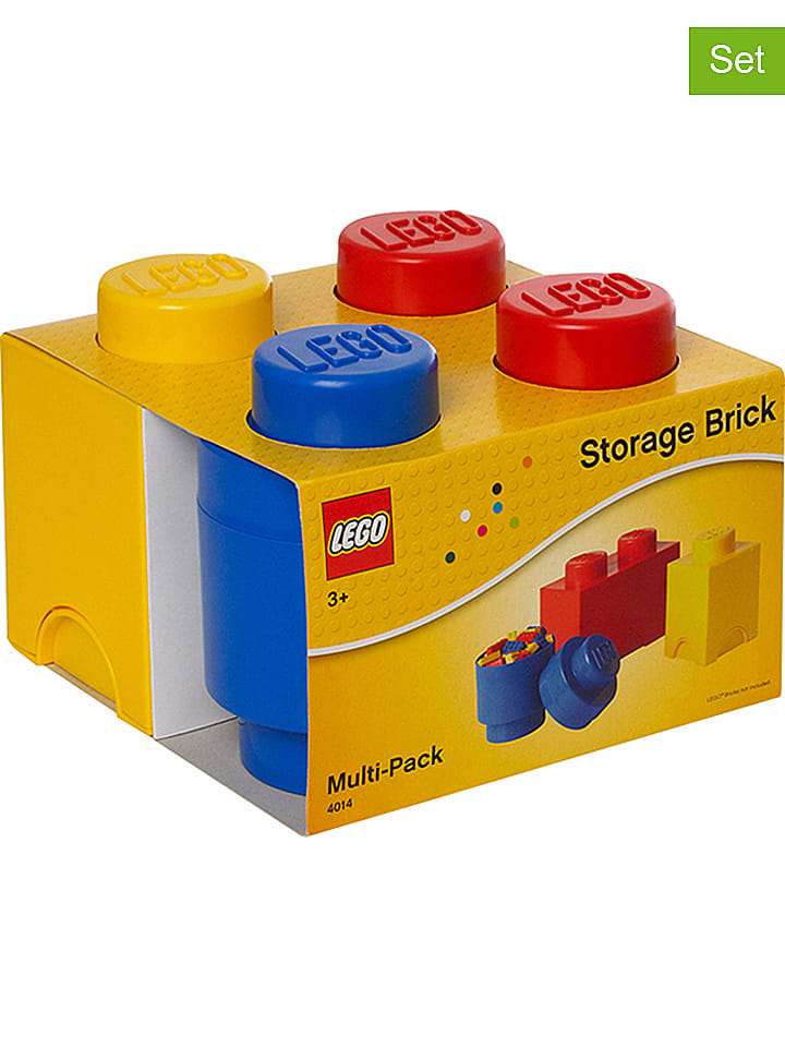 LEGO 3tlg. Set: Aufbewahrungsboxen "Brick" in Bunt - 23% | Kisten-koerbe