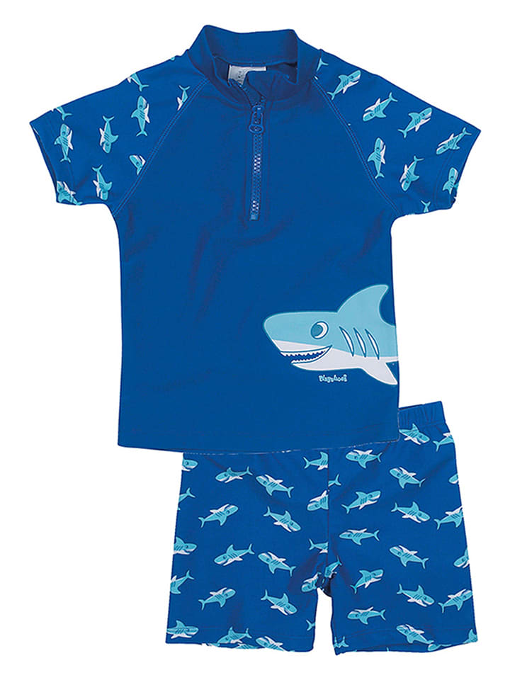 Playshoes 2tlg. Badeoutfit "Hai" in Blau - 37% | Größe 98/104 | Baby-bademode