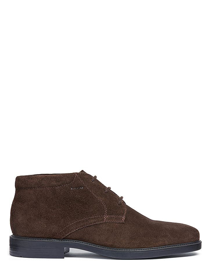 Geox Leder Schnürschuhe Brandolf in Braun günstig kaufen Billig Herren Sneaker Geox Leder Braun