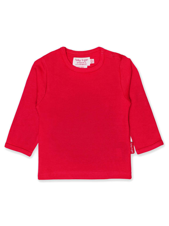 Toby Tiger Longsleeve in Rot - 53% | Größe 116 | Baby-langarmshirts