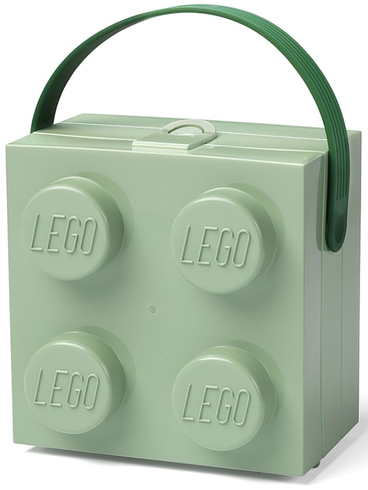 LEGO Pojemnik "Brick 4" w kolorze szarozielonym na lunch - 16,5 x 11,6 x 17,3 cm rozmiar: onesize
