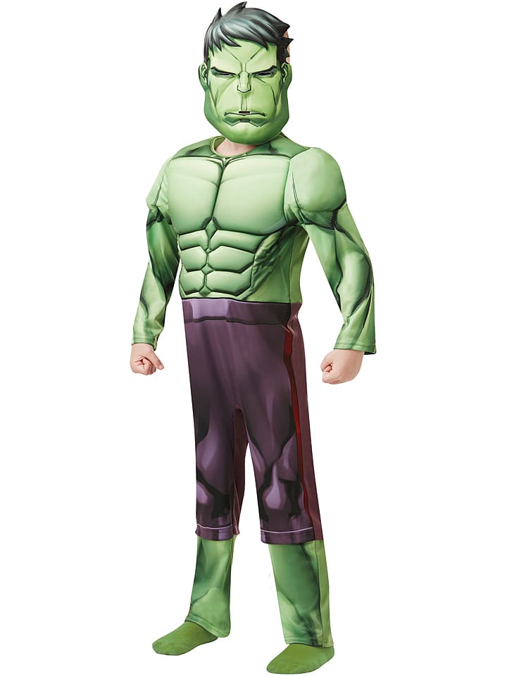 Rubie S 2 Delig Kostuum Hulk Avengers Assemble Deluxe Groen