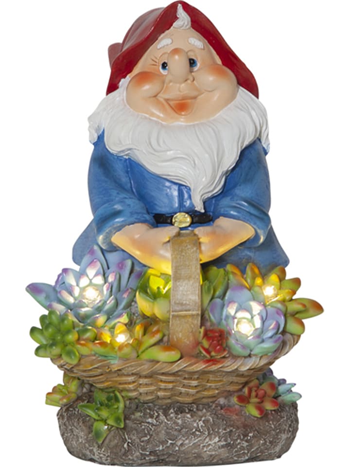 Best Season Solarna figurka LED "Gnomy" z kolorowym wzorem - 14 x 22 cm rozmiar: onesize