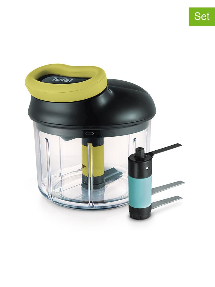 Tefal 3tlg. Zerkleinerer-Set "Ingenio" in Schwarz/ Grün - 900ml - 23% | Kuechengeraete