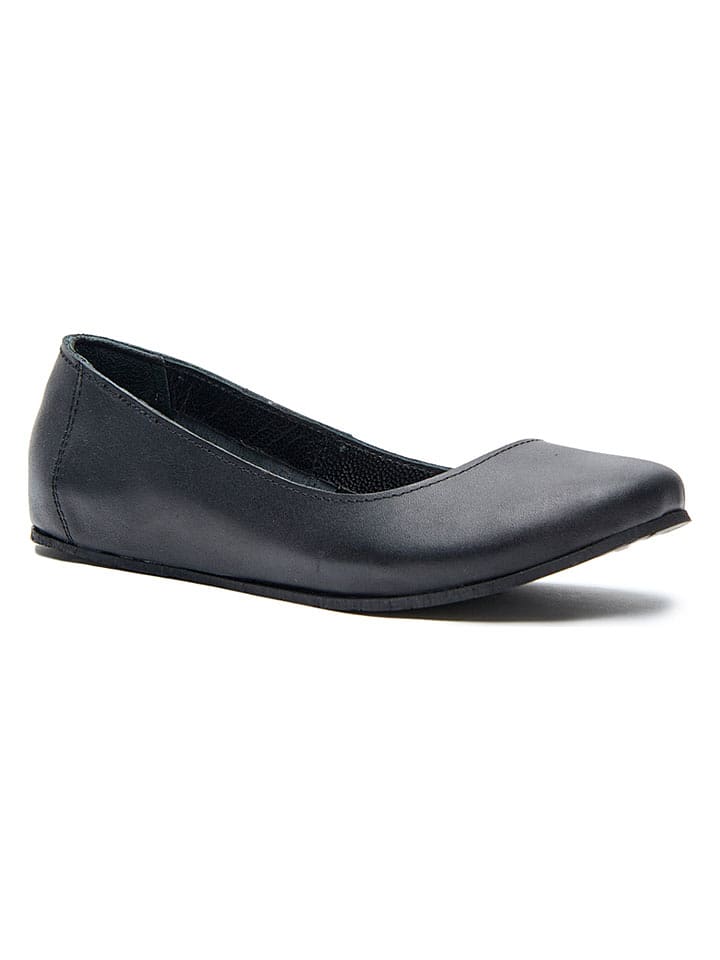 Comfortfusse Leder-Ballerinas in Schwarz - 60% | Größe 38 | Damen-ballerinas