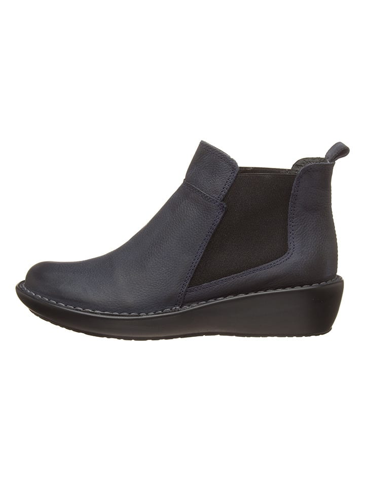 Camina By Kmins Leder Chelsea Boots In Dunkelblau Gunstig Kaufen Limango