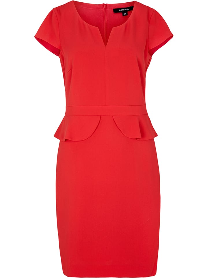 Comma Kleid Mit Strukturiertem Punktemuster In Rose Online