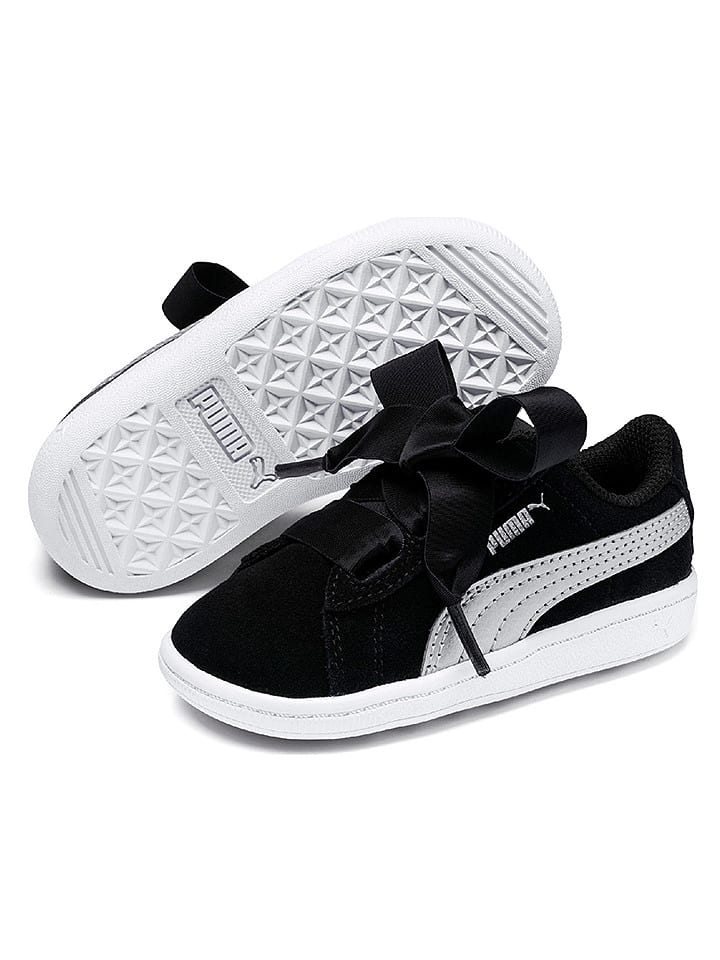 white puma ribbon laces