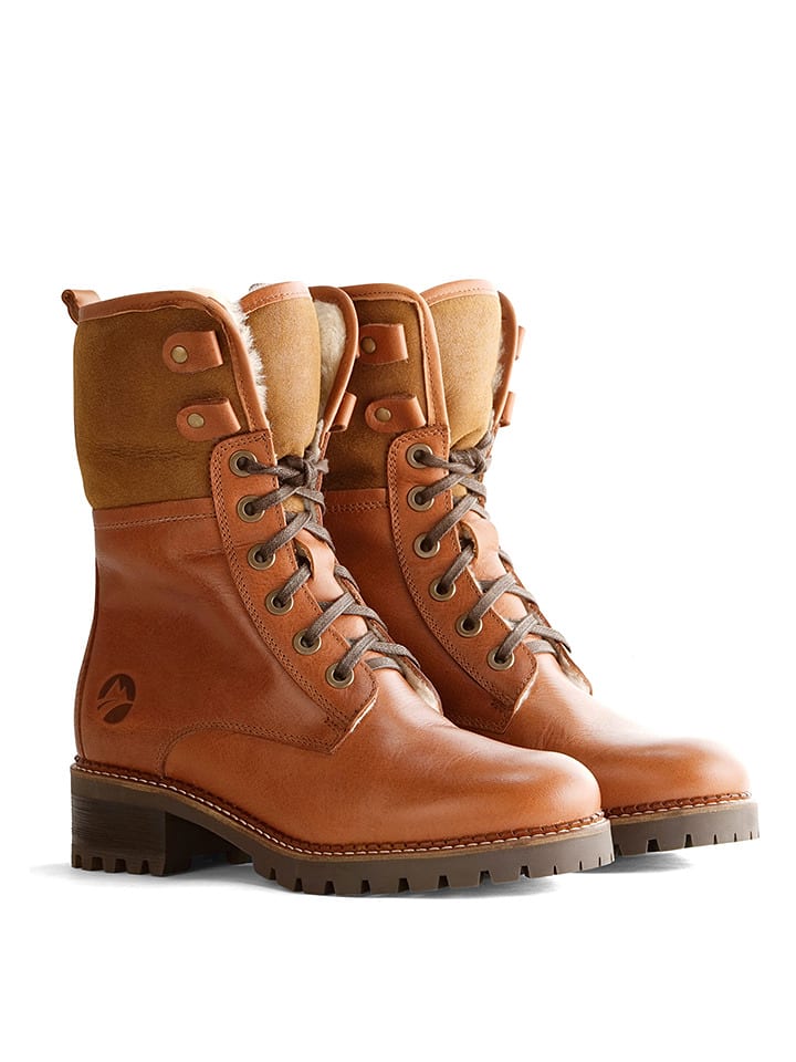 TRAVELIN' Leder-Boots "Myre" in Hellbraun - 70% | Größe 37 | Damen-stiefel