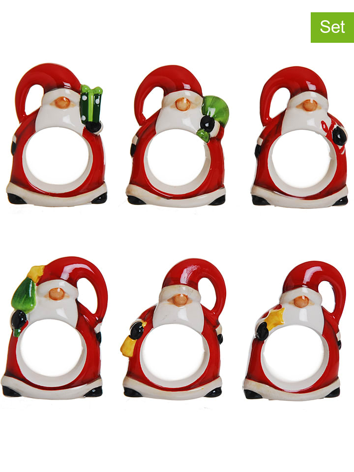 Trendy Kitchen by EXCÉLSA 6er-Set: Serviettenhalter in Rot/ Weiß - 49% |