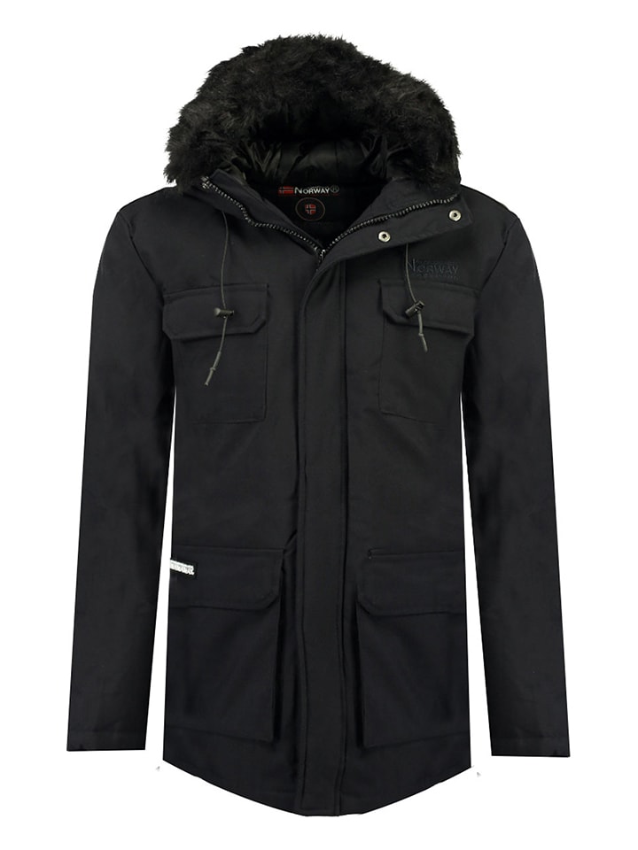 Geographical Norway Parka "Batna" w kolorze granatowym rozmiar: L