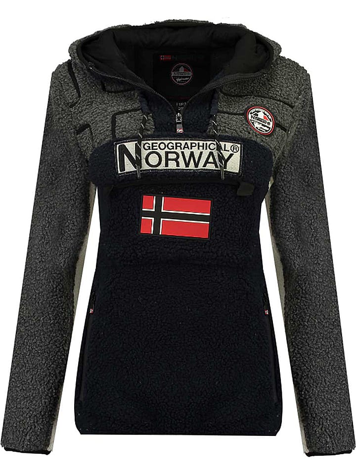 Geographical Norway Fleece trui Riakoloka zwartgrijs Geographical Norway truien kopen? | BESLIST.nl | Nieuwe