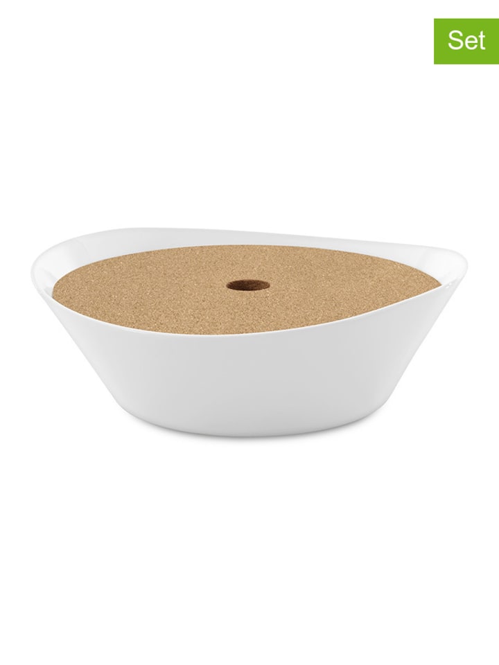 BergHOFF 2tlg. Set: Schlüssel mit Deckel in Weiß/ Braun - (H)9 x Ø 28 cm - 46% | Aufbewahren-servieren