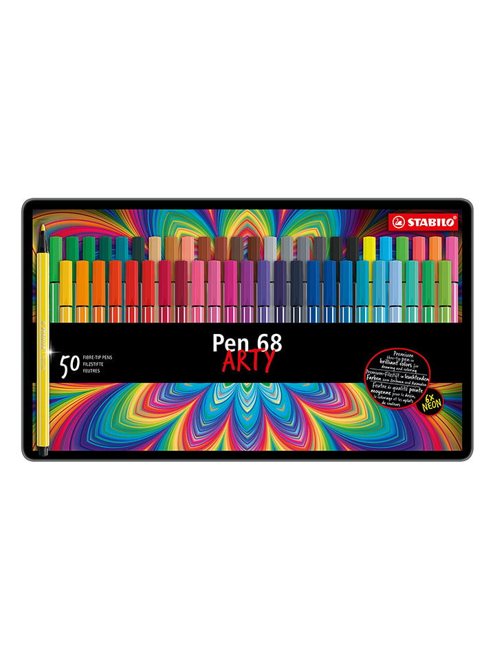 STABILO Premium-Filzstifte "STABILO Pen 68 - Arty" - 50 Stück - 17% | Schulzubehoer