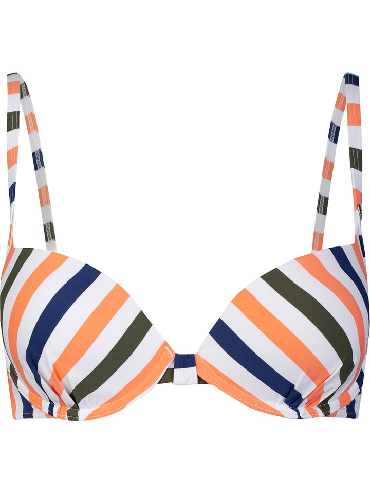 SHORT STORIES Biustonosz bikini w kolorze pomarańczowo-niebieskim rozmiar: 42B-Cup