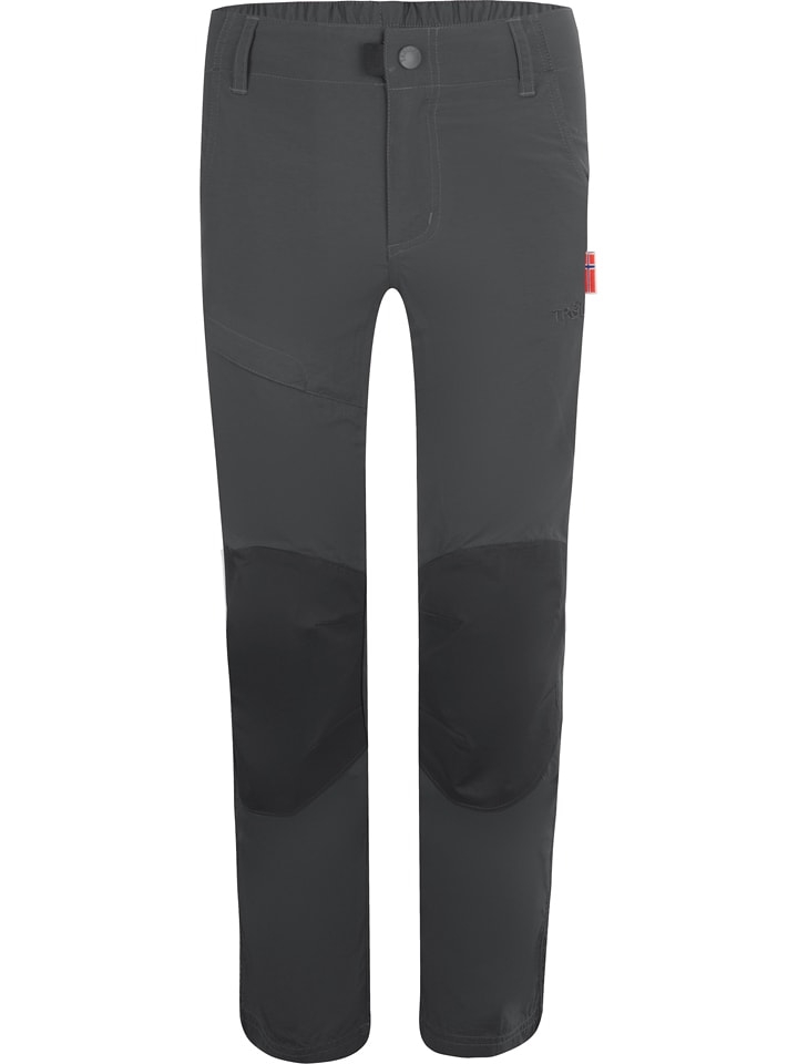 Trollkids Spodnie funkcyjne "Hammerfest Pro" - Slim fit - w kolorze szarym rozmiar: 140