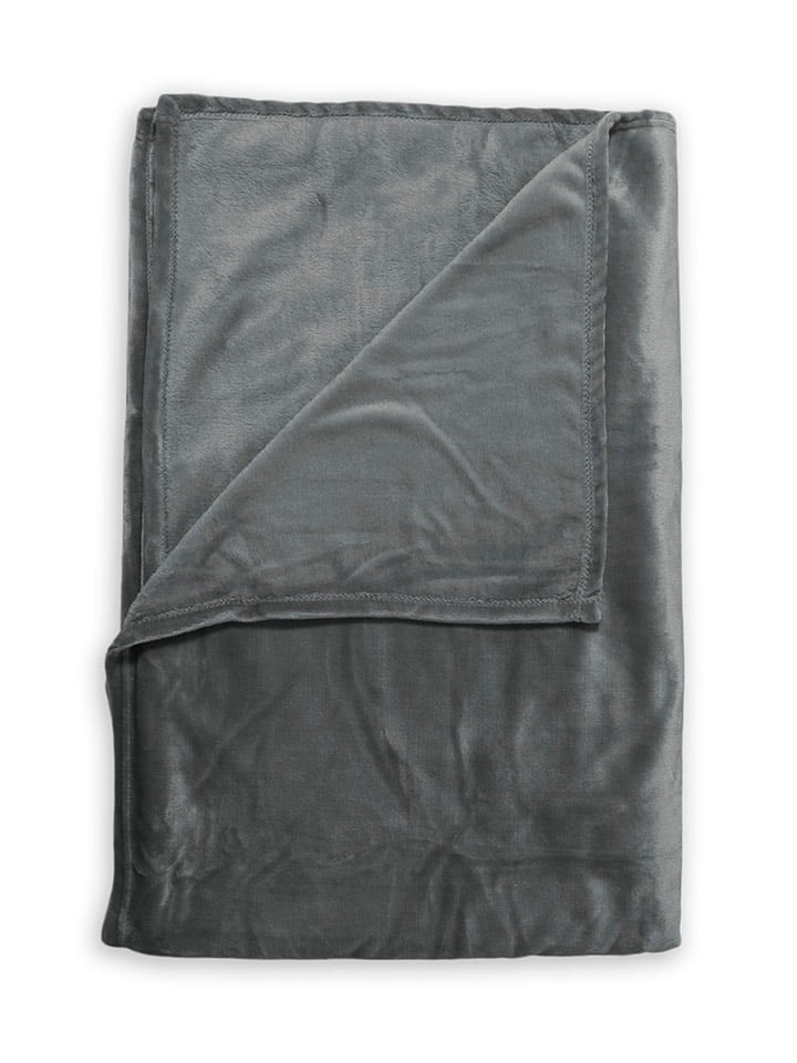 Zo!Home Plaid "Cara" in Anthrazit - 16% | Größe 140x200 cm | Decken