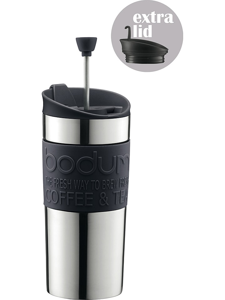 bodum 2in1-Kaffeebereiter "Travel Press" in Schwarz - 350 ml - 14% | Gedeckter-tisch