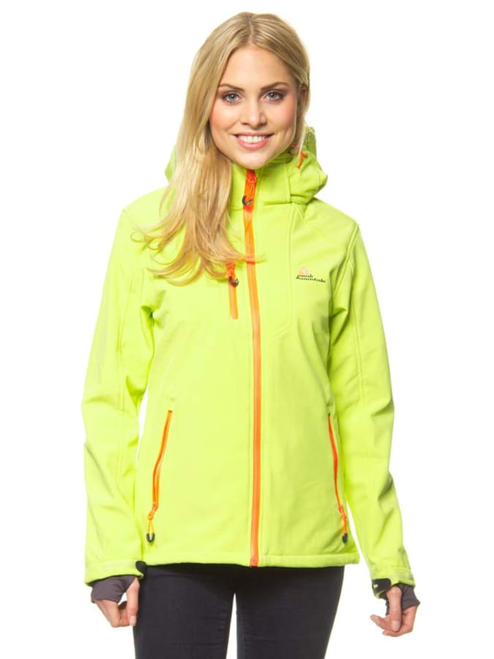 Peak Mountain Softshelljacke in Gelb - 73% | Größe L | Damen-outdoorjacken