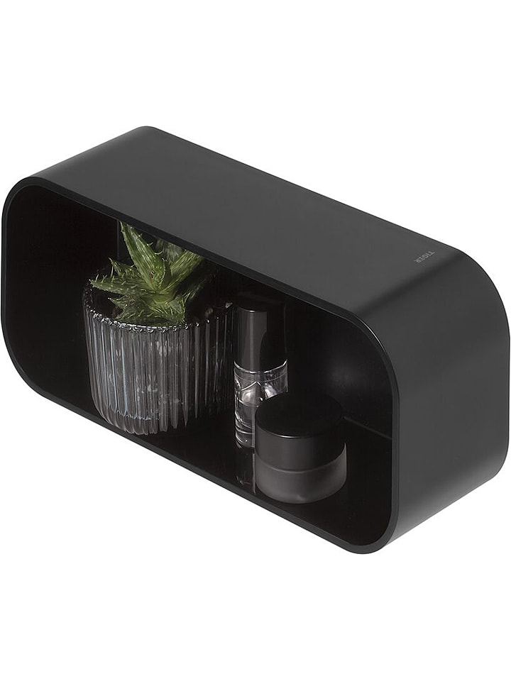 Tiger 2in1: Wandregal und Duschkorb "2-Store" in Schwarz - (B)25 x (H)8 x (T)11 cm - 33% | Badezimmer-accessoires