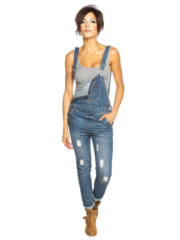 Scarlet Jones Jeans-Latzhose ´´Simy´´ in Blau - 72% | Größe L | Damenhosen Scarlet Jones Jeans-Latzhose ´´Simy´´ in Blau - 72% | Größe L | Damenhosen