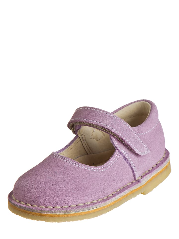 Kmins - Leder-Spangenballerinas in Flieder | limango Outlet