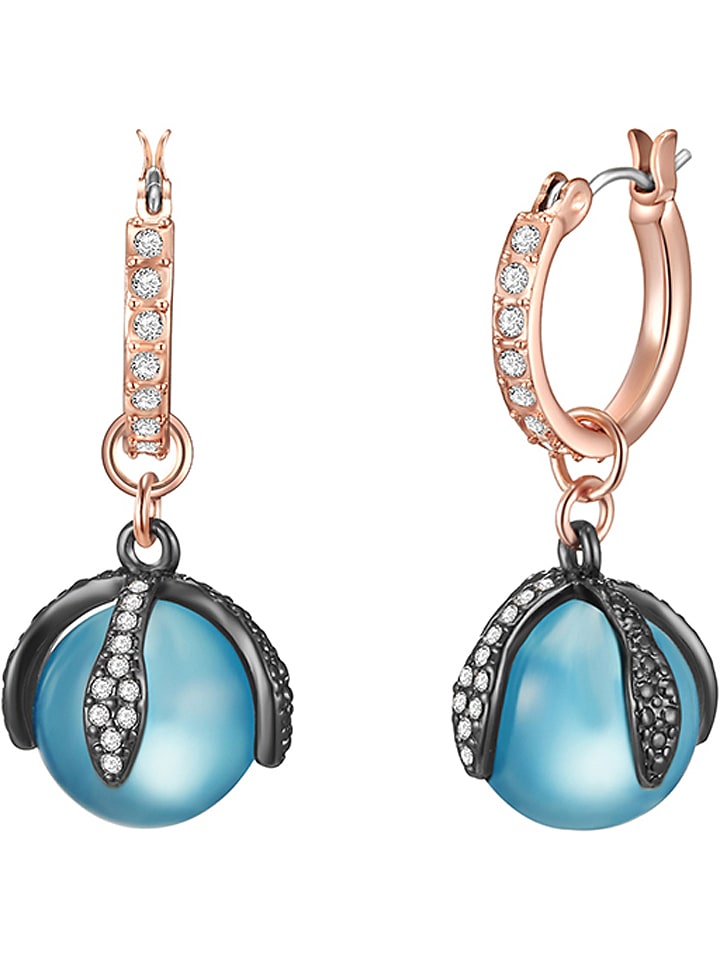 Lilly & Chloe Rosévergold. Ohrhänger mit Swarovski Kristallen