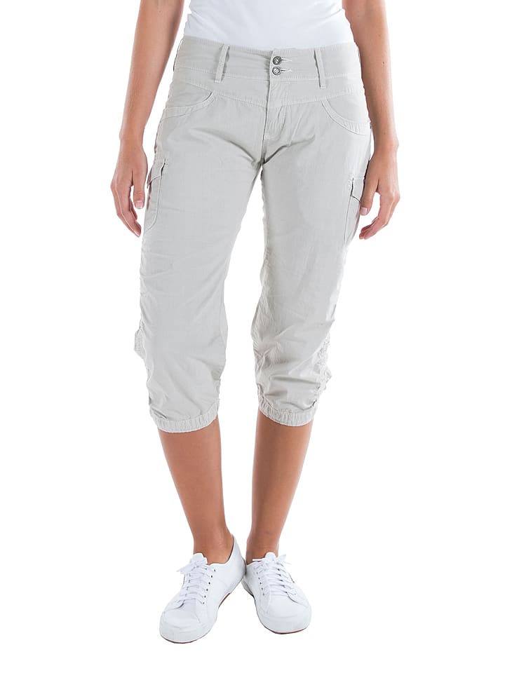 Timezone Cargohose ´´Holiday´´ - Loose fit - in Hellgrau - 67% | Größe W24 | Damenhosen Timezone Cargohose ´´Holiday´´ - Loose fit - in Hellgrau - 67% | Größe W24 | Damenhosen