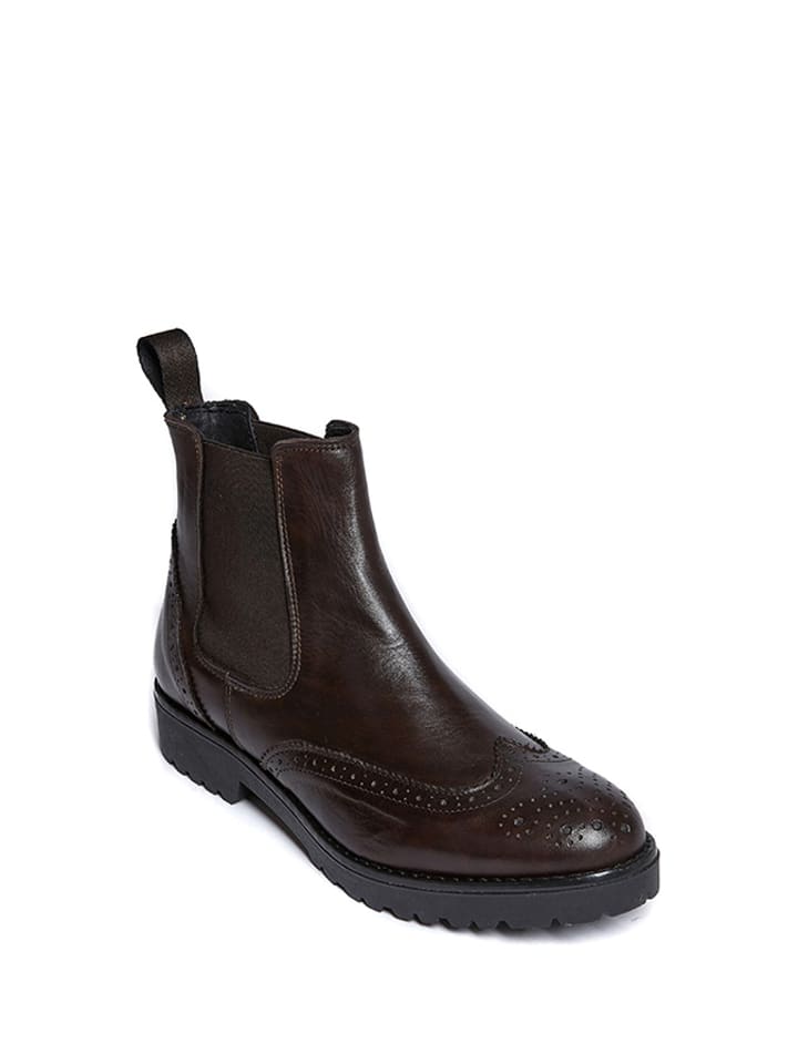 Frank Daniel - Leder-Chelsea-Boots in Braun | limango Outlet