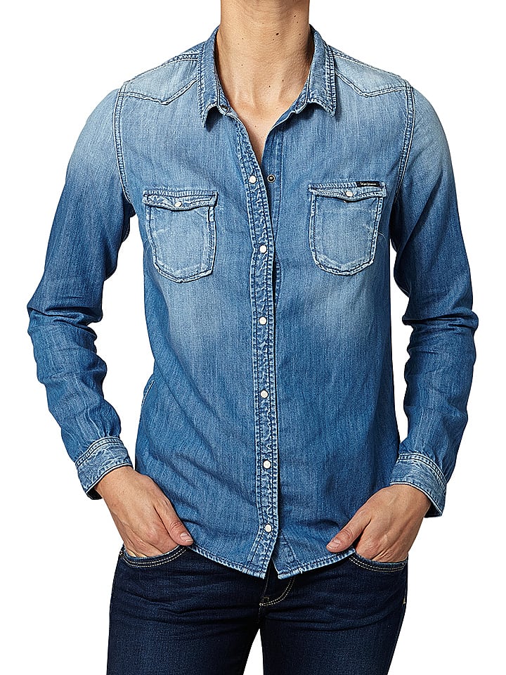 Pepe Jeans Jeansbluse ´´Rosetta´´ in Blau - 68% | Größe XXS | Damen blusen Pepe Jeans Jeansbluse ´´Rosetta´´ in Blau - 68% | Größe XXS | Damen blusen