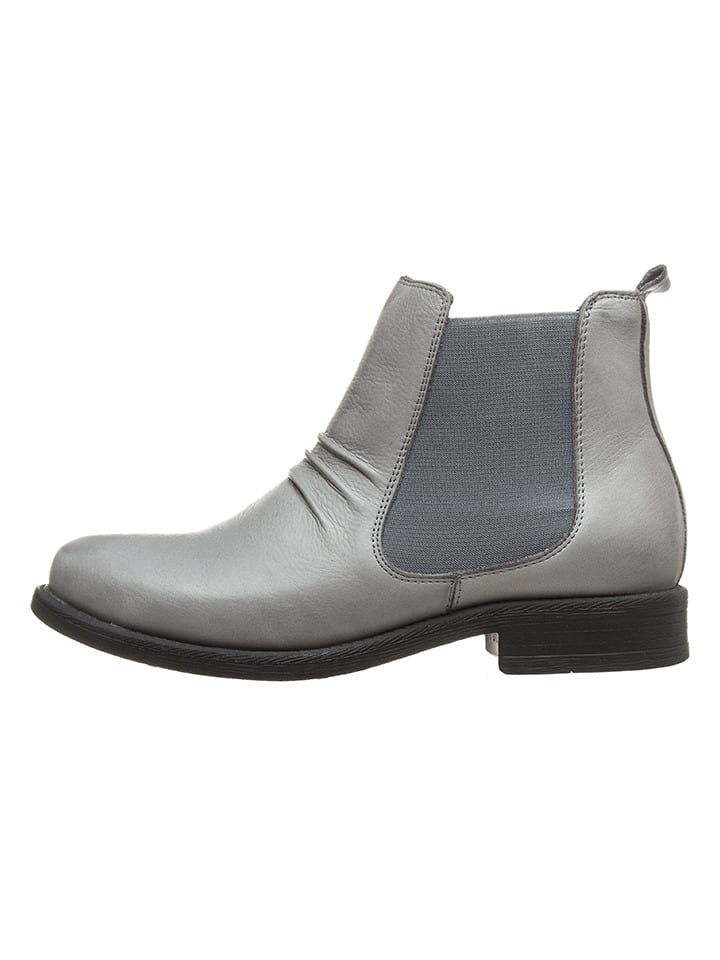 Andrea Conti - Leder-Chelsea-Boots in Grau | limango Outlet