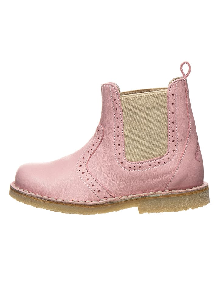 POM POM - Leder-Chelsea-Boots in Rosa/ Beige | limango Outlet