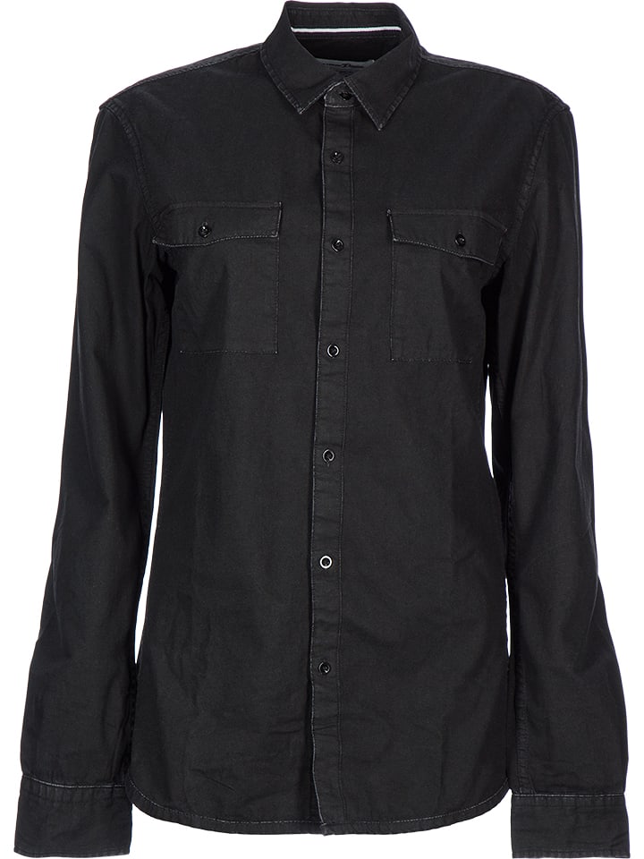 Tom Tailor Jeansbluse in Schwarz - 48% | Größe XL | Damen blusen Tom Tailor Jeansbluse in Schwarz - 48% | Größe XL | Damen blusen
