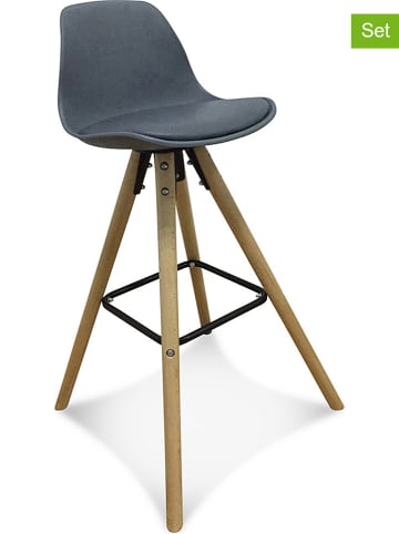 Barhocker STUDIO II Barstuhl Tresenstuhl Vintage grau 51 x 99 x 55 cm