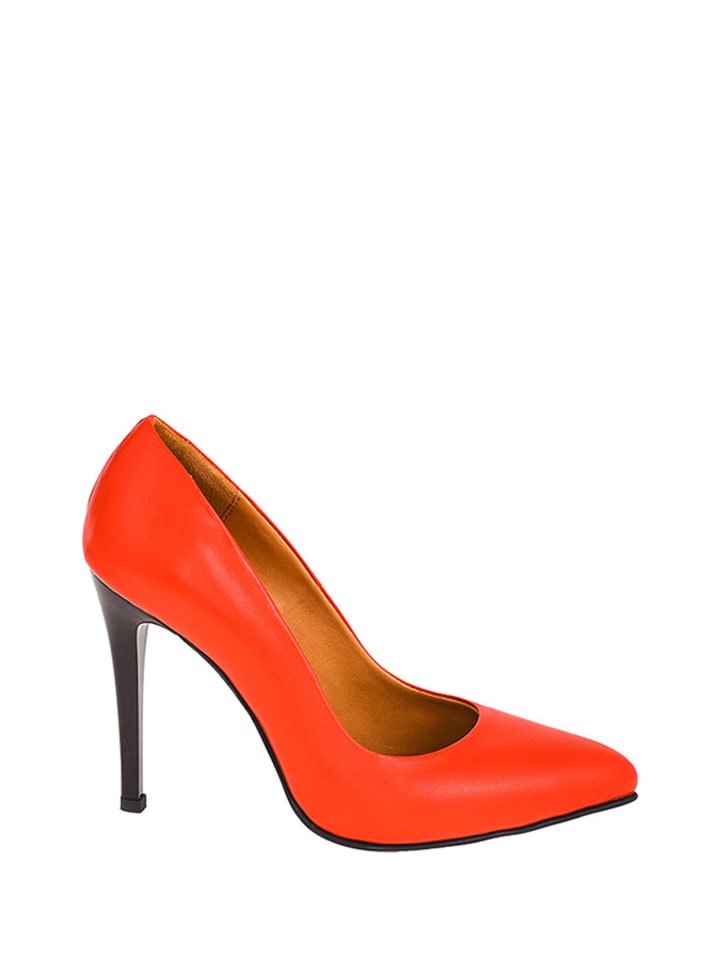 Damen Schuhe | Leder-Pumps in Rot - ZY83034