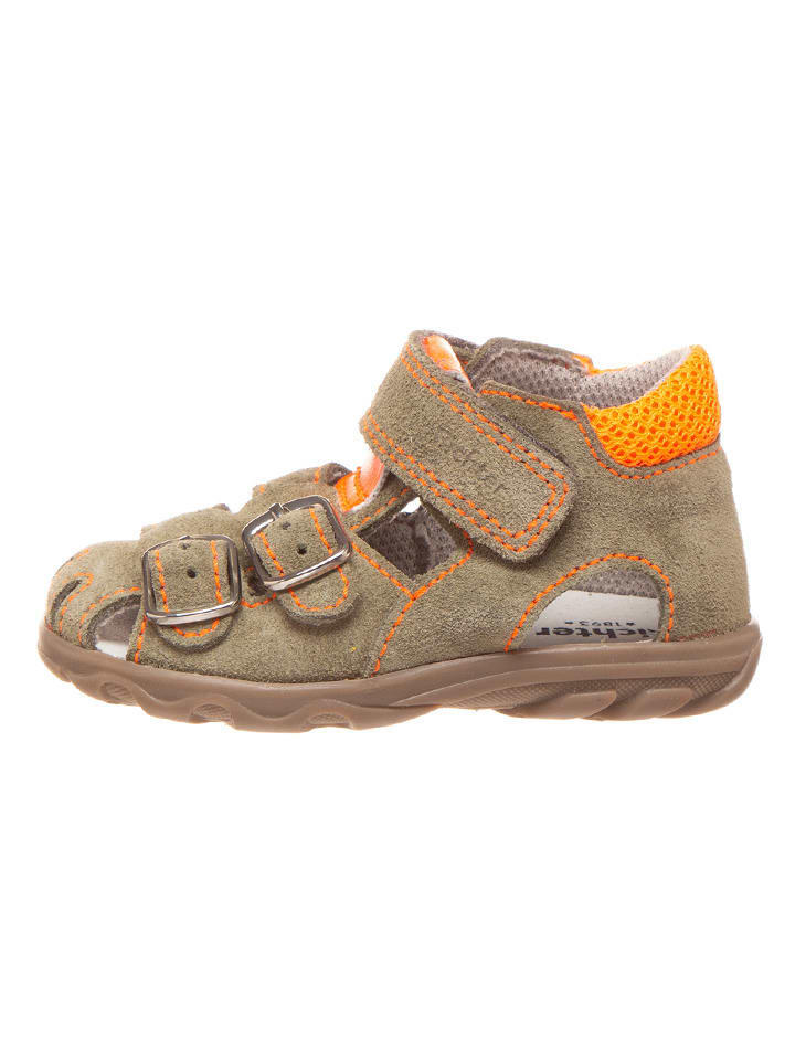 Babys Schuhe | Leder-Halbsandalen in Khaki - EH09739
