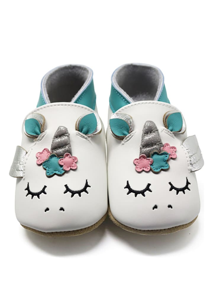 Babys Schuhe | Leder-KrabbelschuheFarben des Regenbogens in Weiß/ Bunt - XT68810