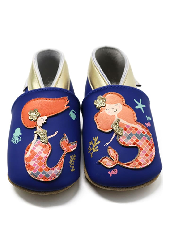 Babys Schuhe | Leder-KrabbelschuheMermaid in Blau - XY16184