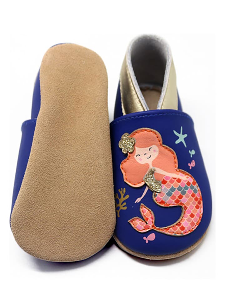 Babys Schuhe | Leder-KrabbelschuheMermaid in Blau - JP77729