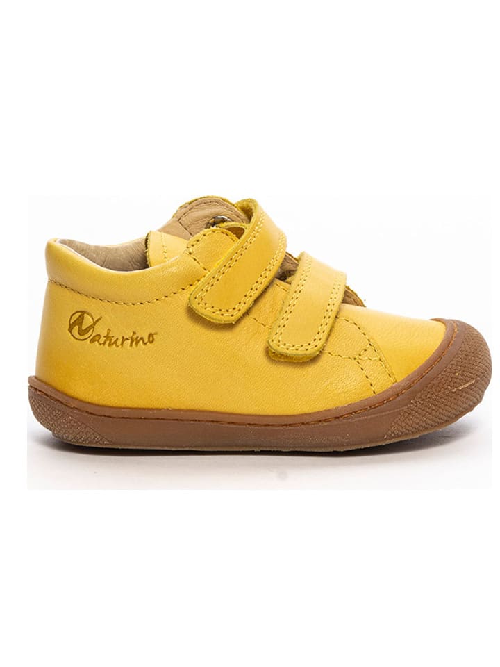 Babys Schuhe | Leder-Lauflernschuhe in Gelb - QO46286