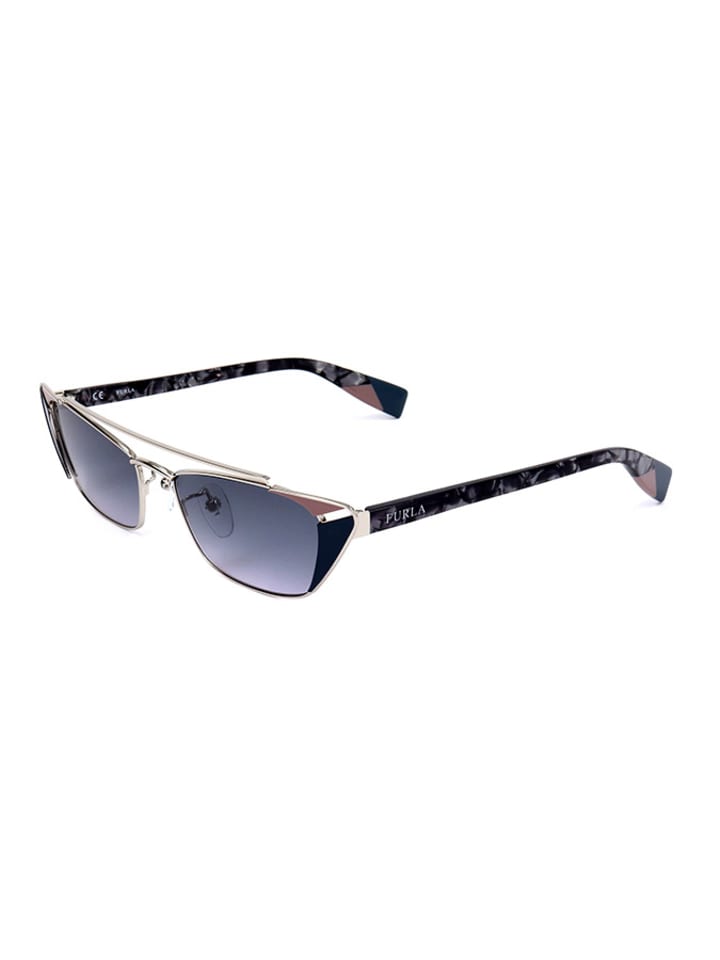 Damen Accessoires | Damen-Sonnenbrille in Blau/ Silber - HU27778